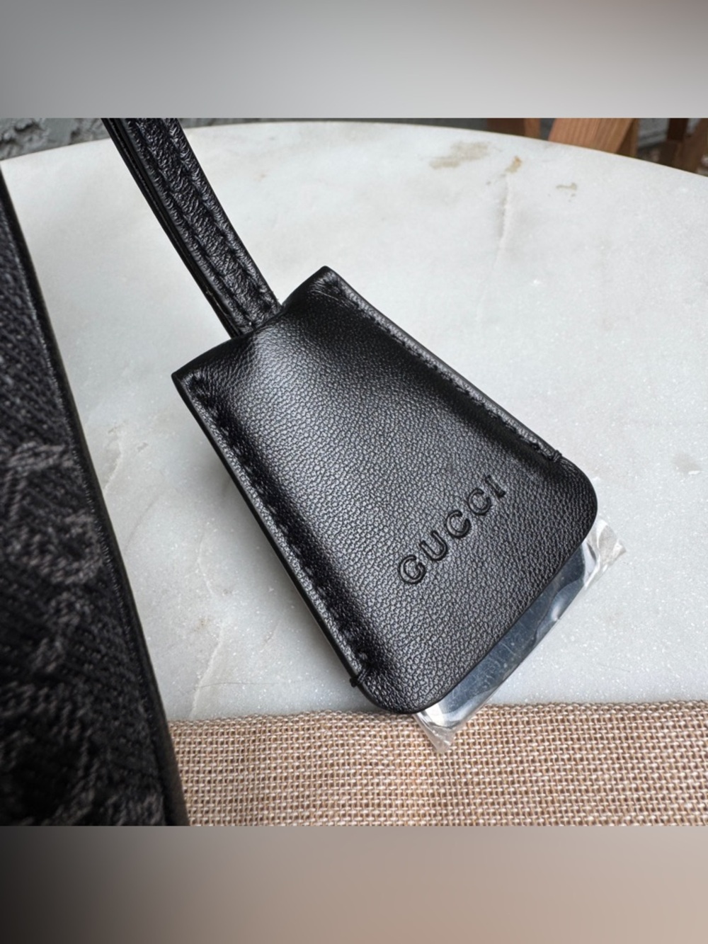 Gucci Horsebit Monogram Denim Slim Shoulder Bag - Picture 6 of 15